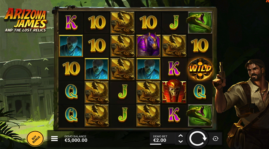 Arizona James and the Lost Relics slot demo - Hacksaw Gaming