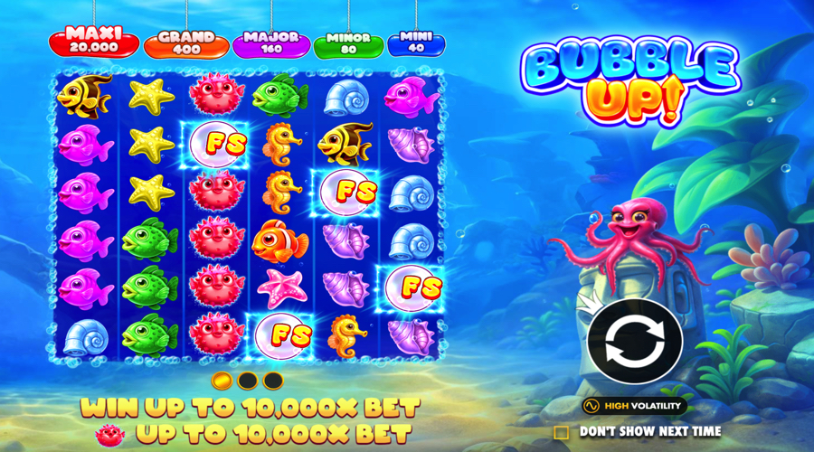 Bubble Up! slot features