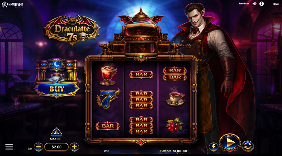 Draculatte 7s slot game demo - Revolver Gaming