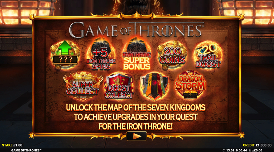 Game of Thrones Slot features