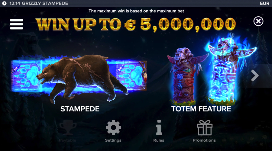 Grizzly Stampede slot features