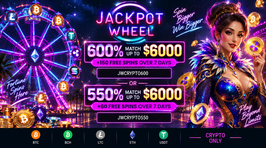 Jackpot Wheel Crypto Bonus Code