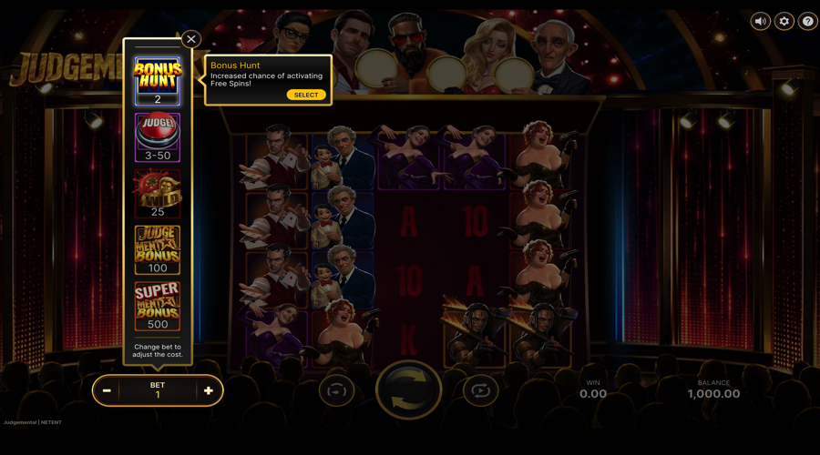 Judgemental slot bonus modes