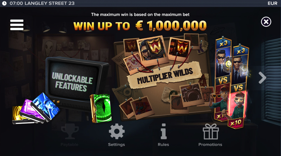 Langley Street 23 slot features