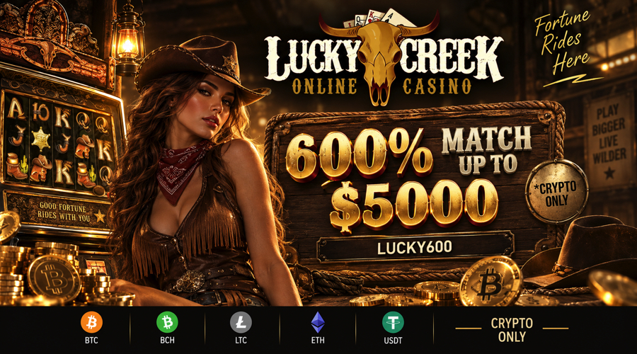 Lucky Creek Crypto Bonus Code