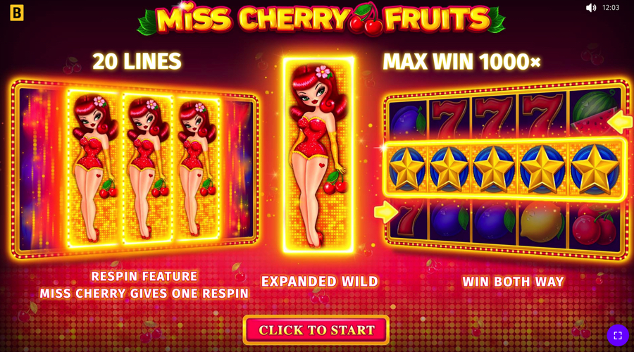Miss Cherry Wild Frames slot features