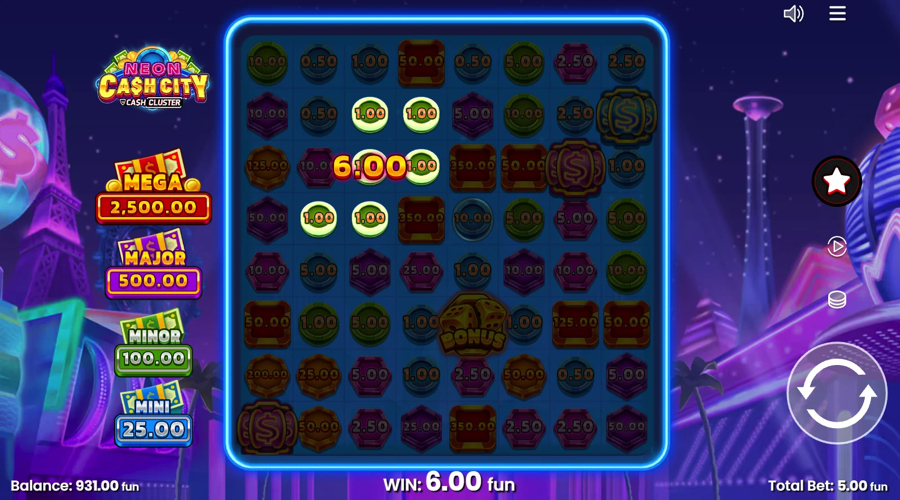 Neon Cash City slot demo - Push Gaming