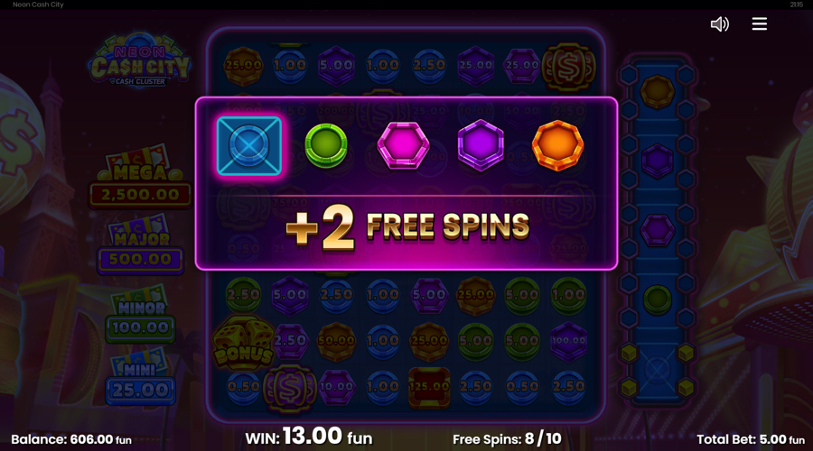 Neon Cash City slot free spins