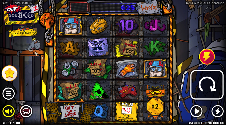 Outsourced 2 - Balkan Engineering slot demo - Nolimit City