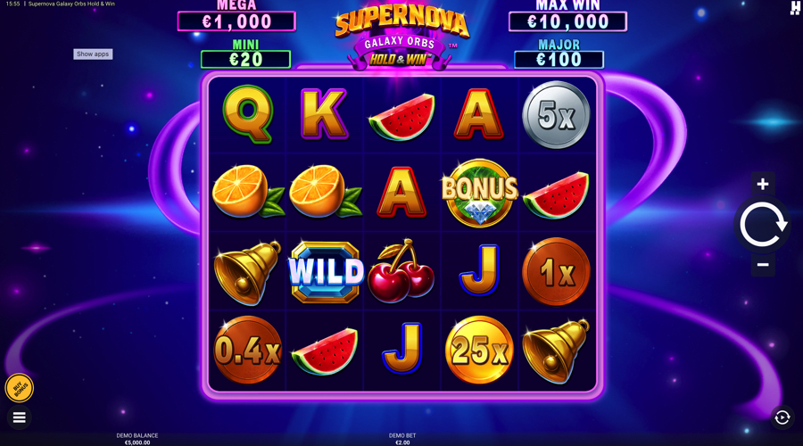 Supernova Galaxy Orbs slot demo - Hacksaw Gaming