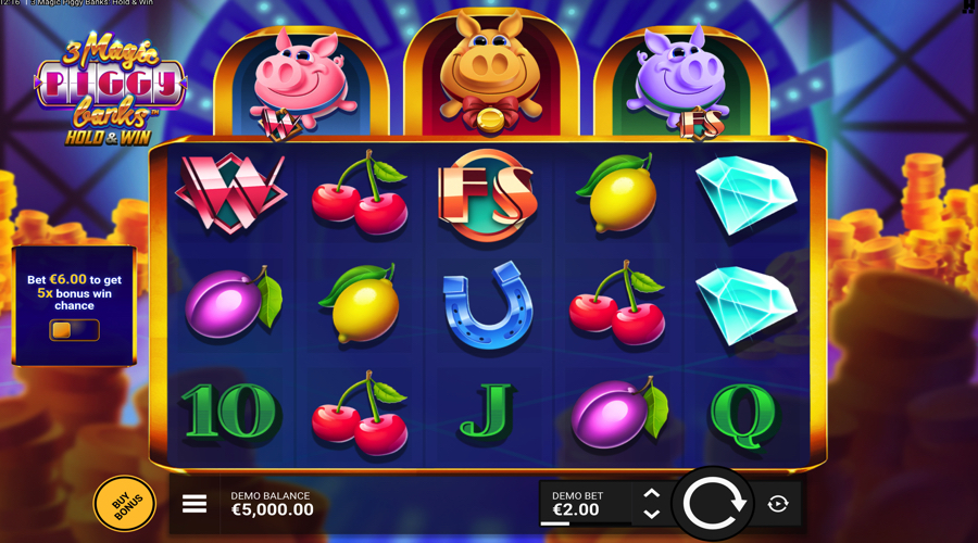 3 Magic Piggy Banks Hold & Win