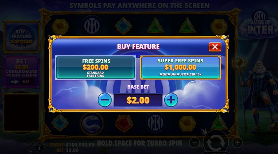Gates of Inter buy bonus