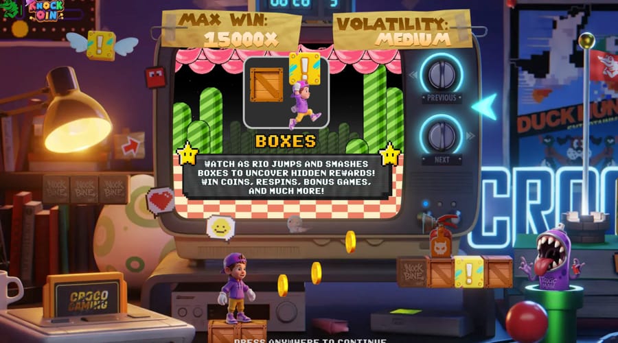 Knockoin slot features