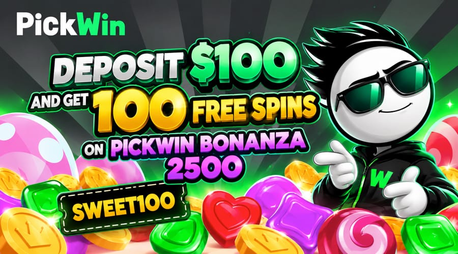 Pickwin free spins bonus code