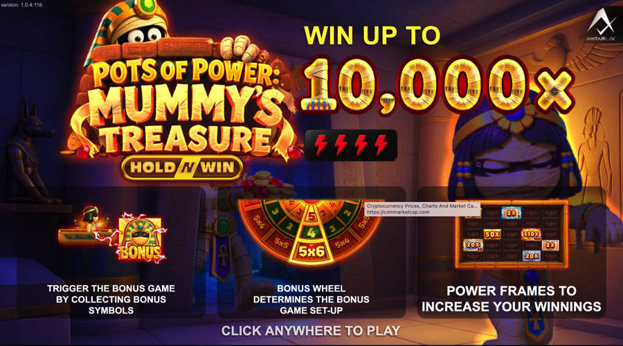 Pots of Power: Mummy's Treasure slot features