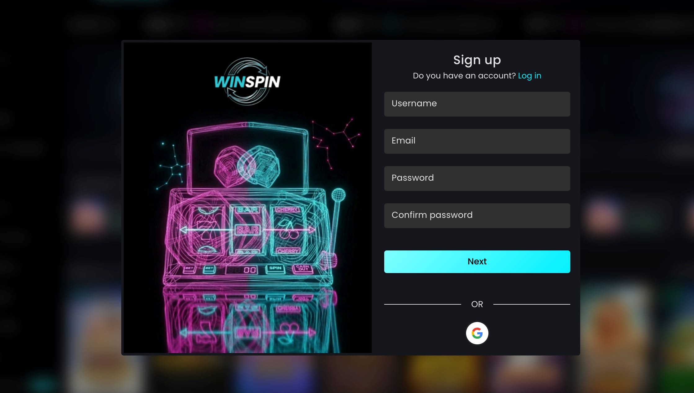 winspin registration